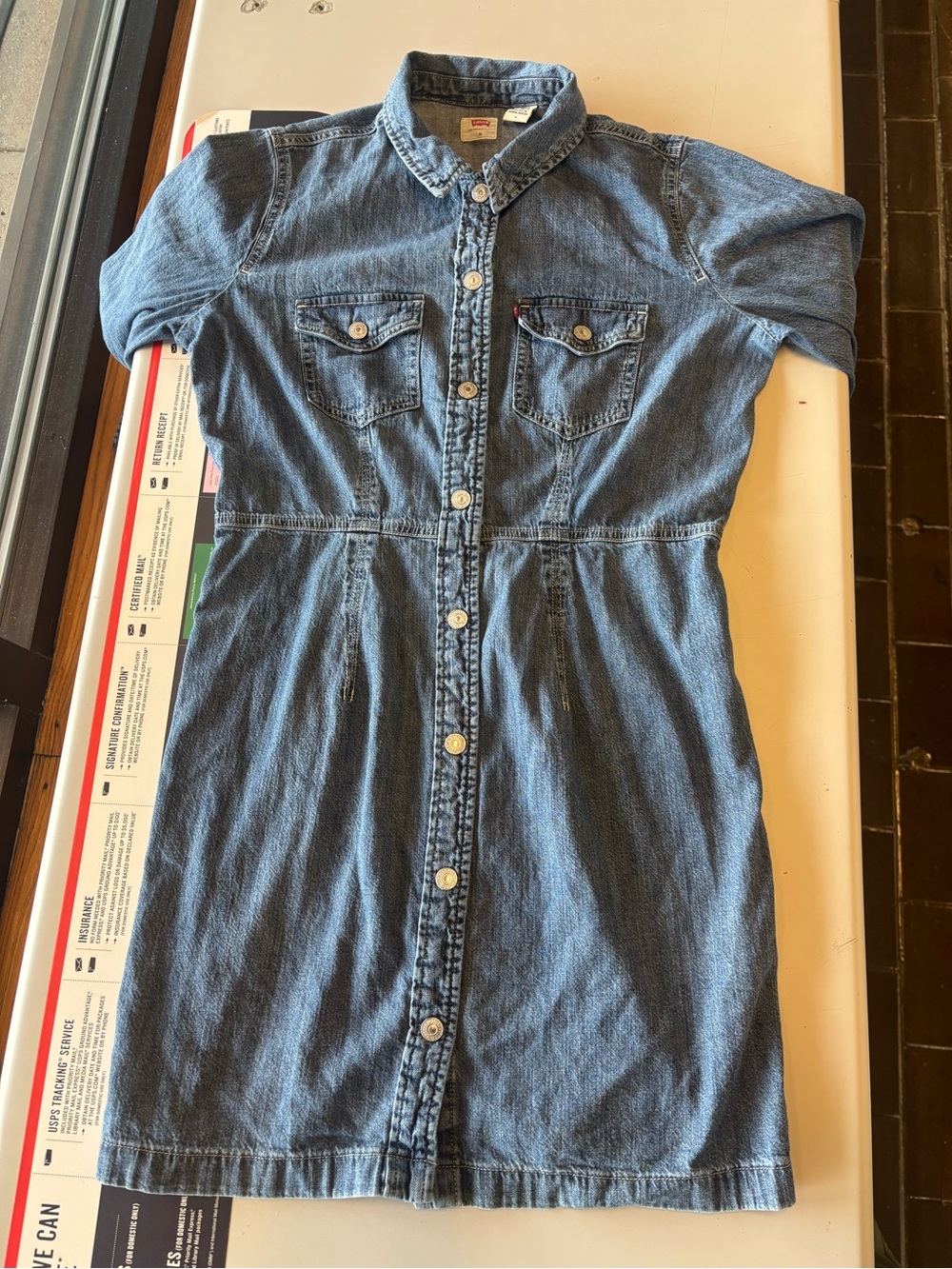 Levi's Medium Blue Denim Shirt - Picture 2 of 4